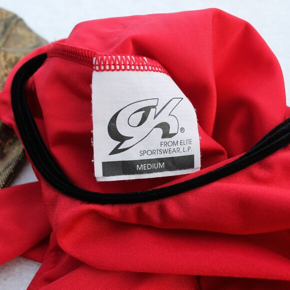 ❤️🤸‍♀️💛Red and Gold Long Sleeve CHILD Gymnastic Leotards - Picture 2 of 7